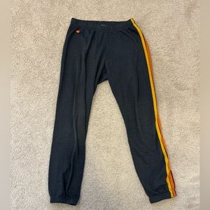 Aviator nation charcoal 5 striped sweatpants